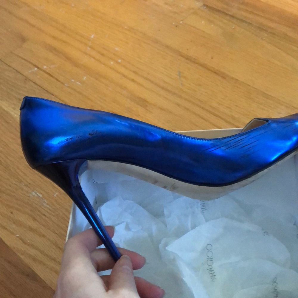 Jimmy Choo “Mirror” Aegean leather heels - Picture 4 of 7